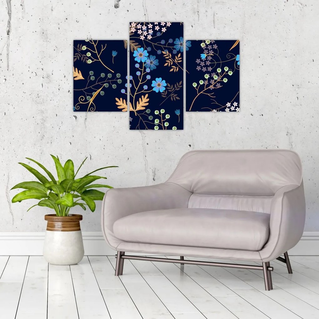 Kép - Őszi virágok (90x60 cm)