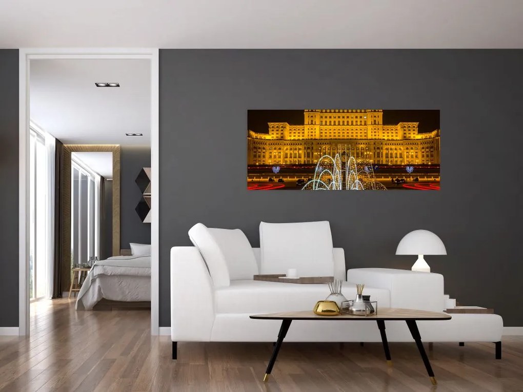 Kép - A Parlament palotája, Bukarest, Románia (120x50 cm)