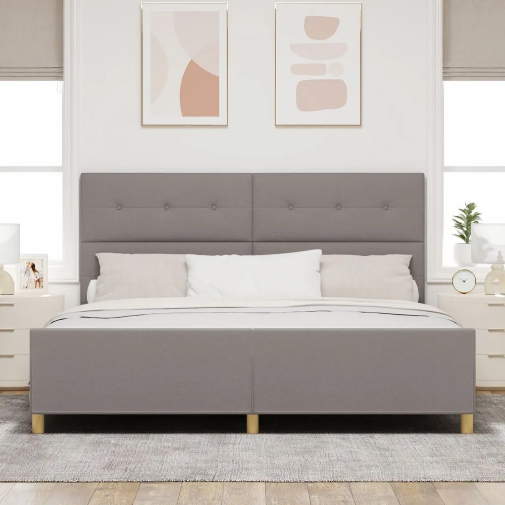 Taupe Ágykeret 200x200 cm Szövet