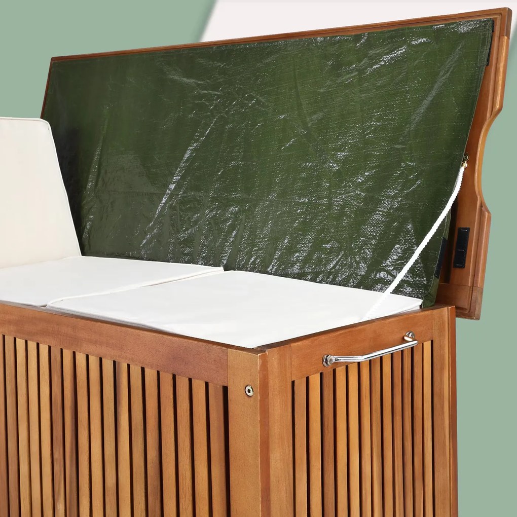 Deuba Fa tárolódoboz 350 l - akác