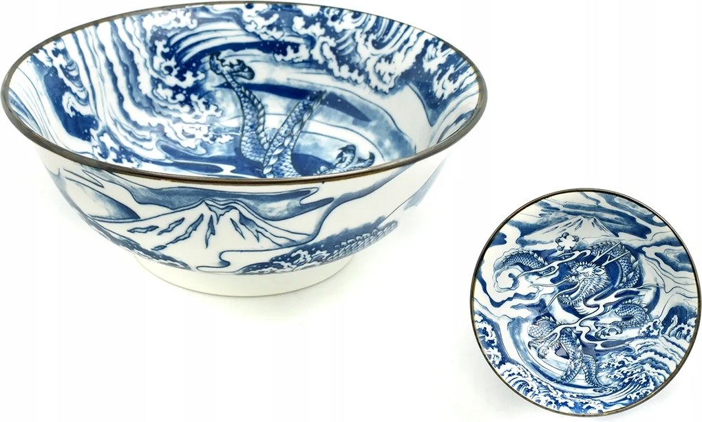 Japán Ramen Burudoragon tál 20,5 cm 1000 ml