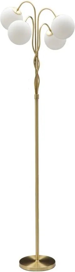 Fehér-aranyszínű állólámpa üveg búrával (magasság 176 cm) Glamy – Mauro Ferretti