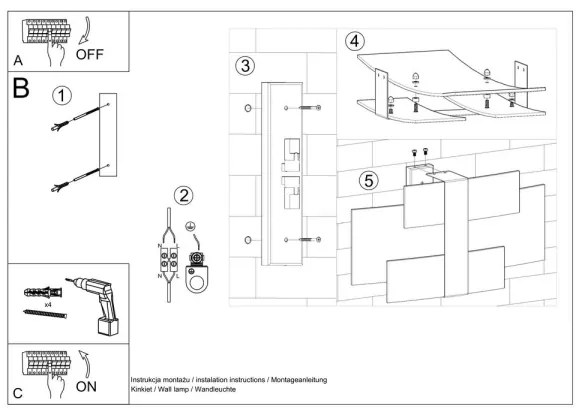 Sollux SL.0350 - Fali lámpa CELIA 2xG9/40W/230V króm/fehér