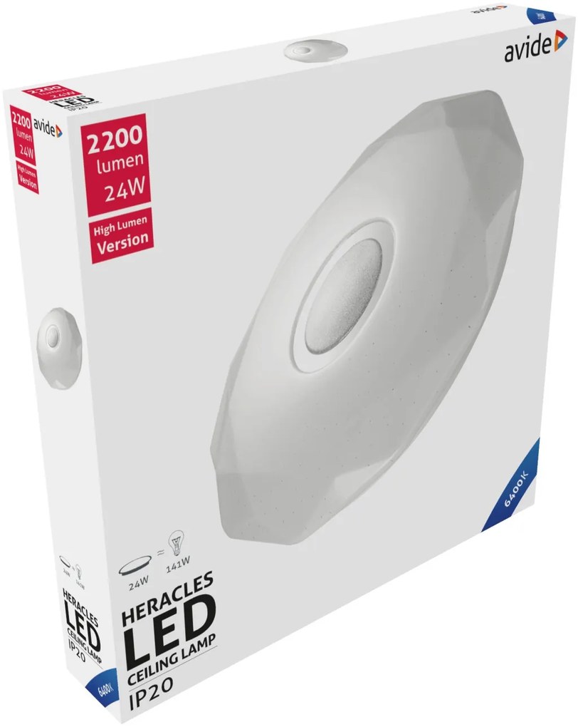 Avide LED Mennyezeti Lámpa Heracles 24W 395*66mm CW 6400K