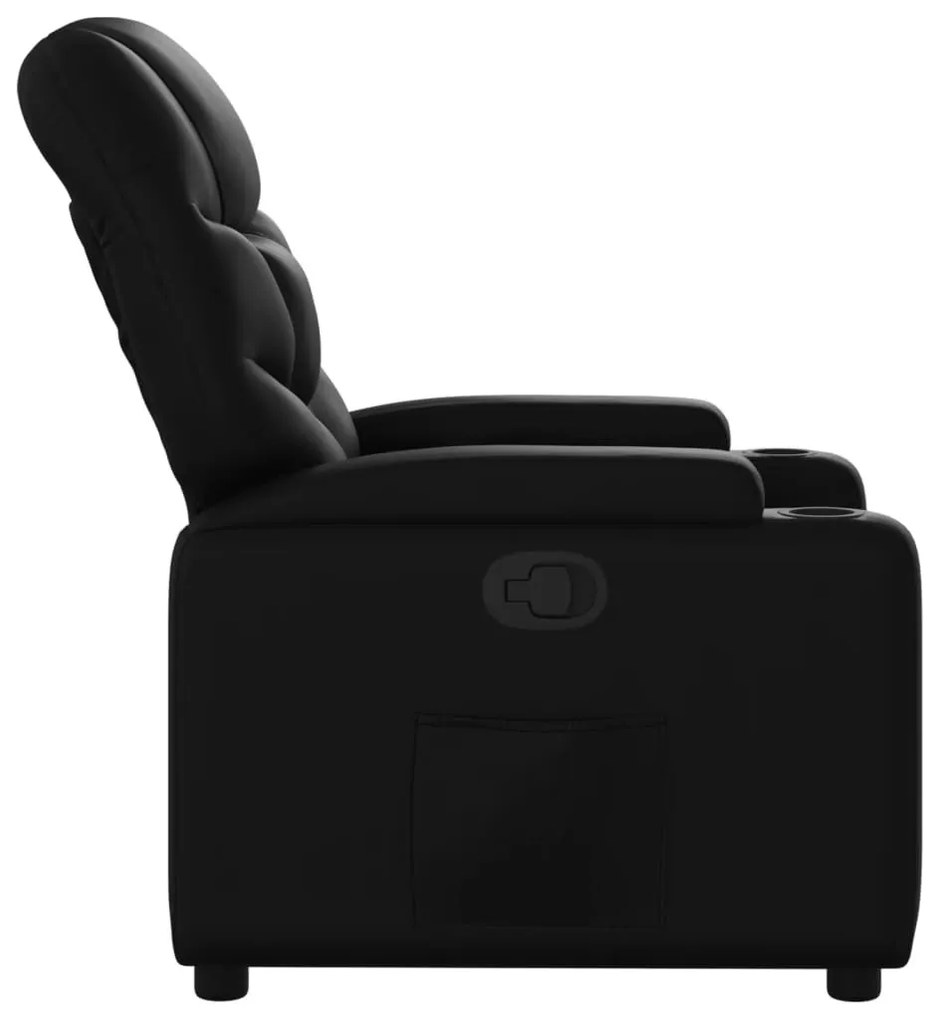 fekete műbőr relaxfotel