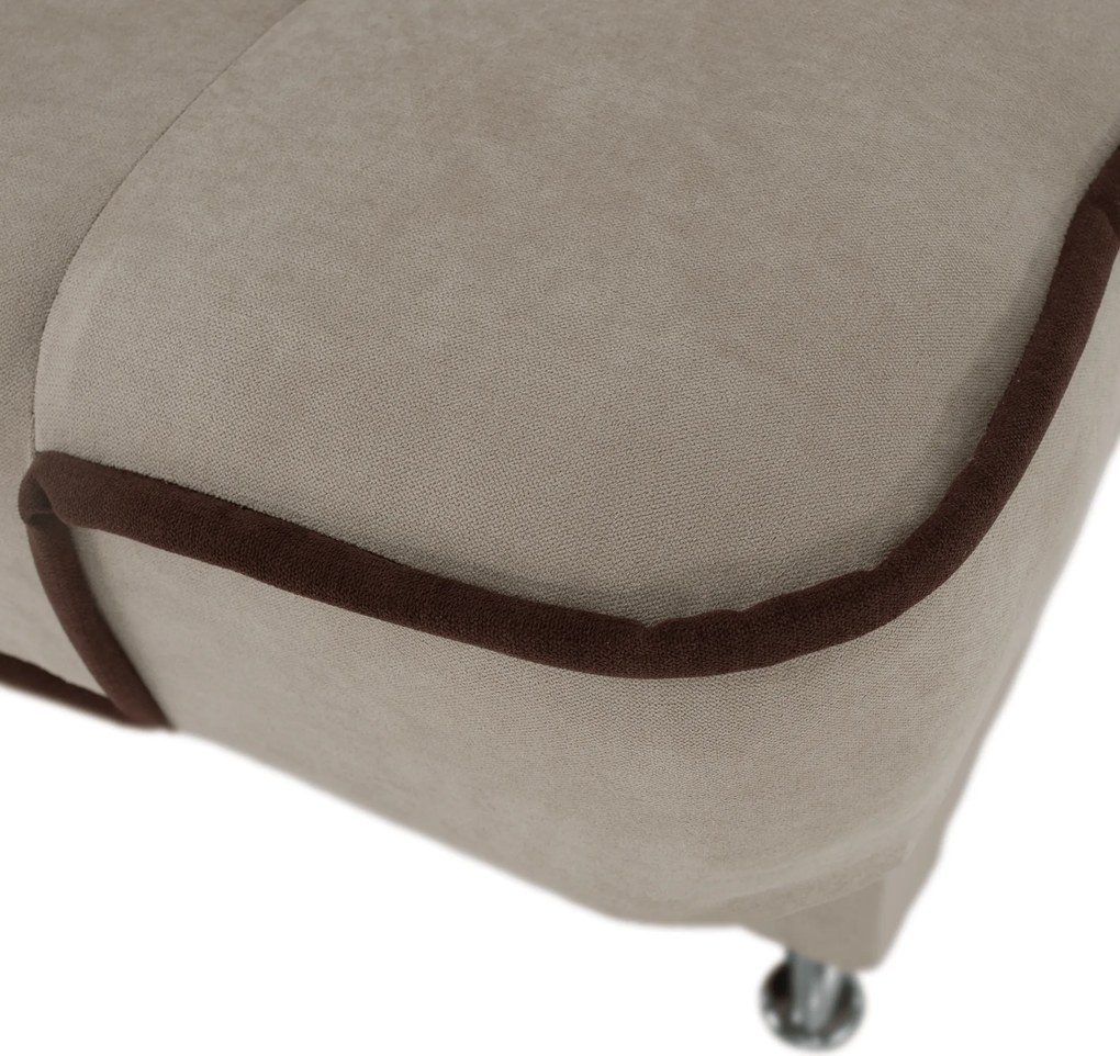 Kinyitható dívány, bézs/barna, PERSI