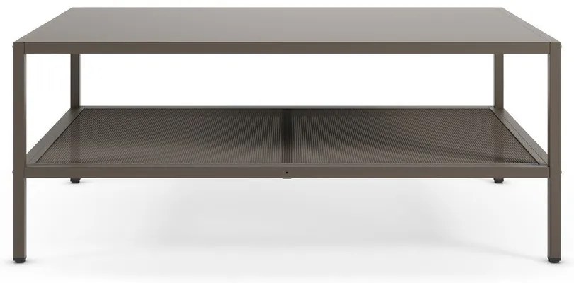 Szürke fém dohányzóasztal 60x100 cm Fayna – Marckeric