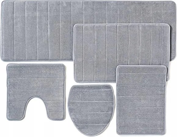 Memória szőnyeg csúszásgátló fürdőszoba szőnyeg szett 5db-os