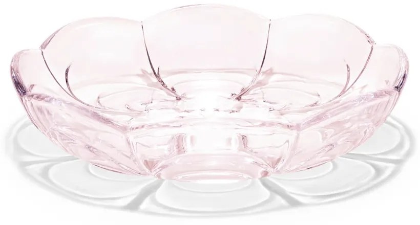 Világos rózsaszín üveg desszertes tányér készlet 2 db-os ø 16 cm Lily – Holmegaard