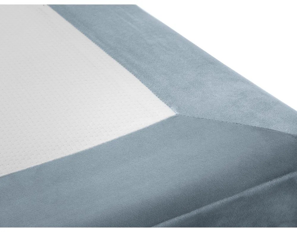 Lia világoskék bársony egyszemélyes ágy, 90 x 200 cm - Cosmopolitan Design