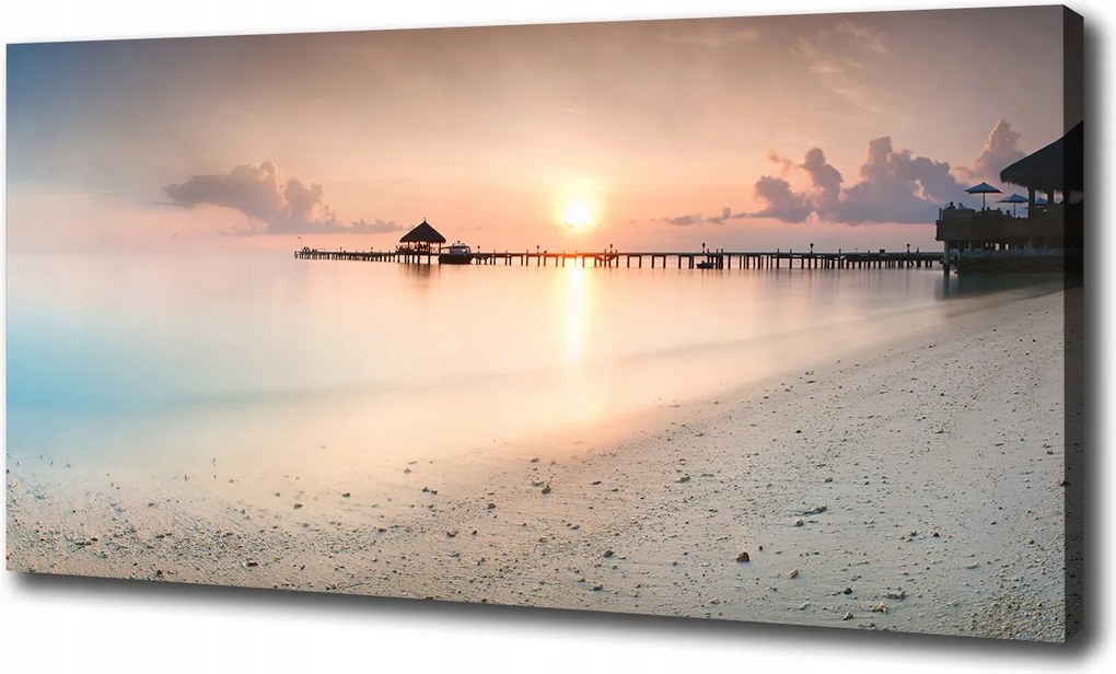 Vászonkép Maldív-szigetek tengerpartja 100x70 cm