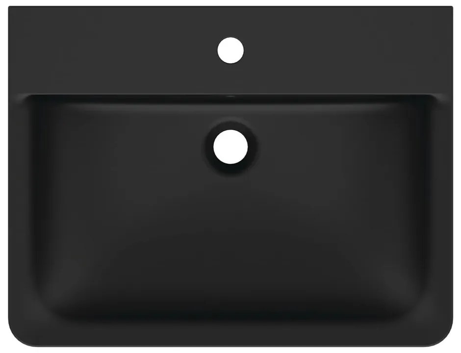 Matt fekete kerámia mosdókagyló 60x46 cm Silk Black – Ideal Standard