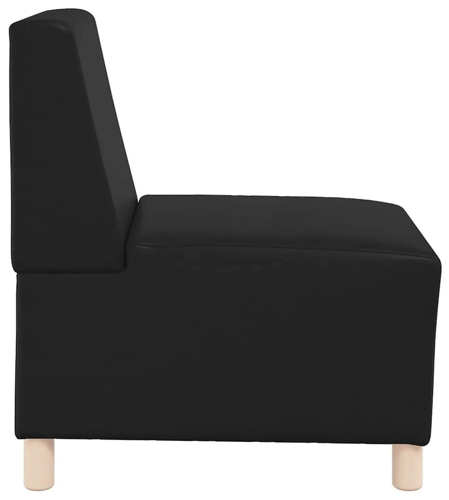fekete műbőr kanapéfotel 55 cm