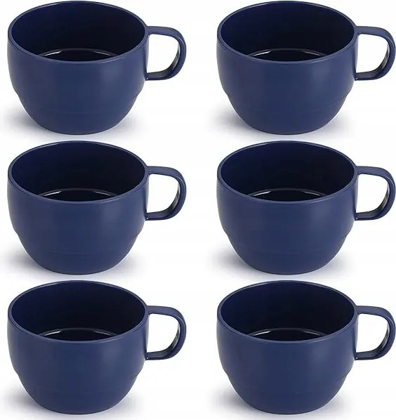 Reanea Kávéscsésze Szett 350 ML 6 Db-os Sötétkék Szín
