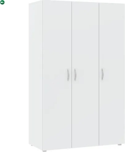 BASIC Ruhásszekrény Fehér Színben 110 cm 3D