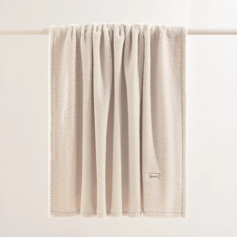 Boucle Pléd bézs színű 125 x 150 cm