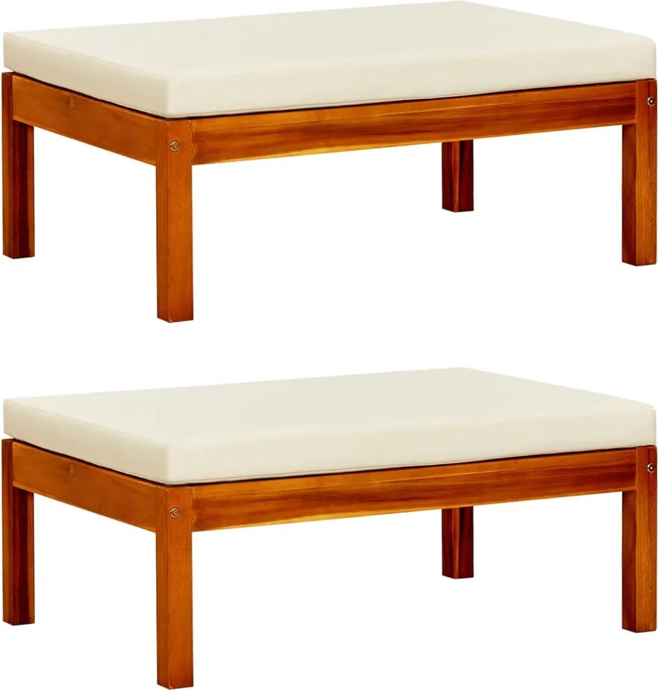 vidaXL 2 db tömör akácfa kerti lábtartó