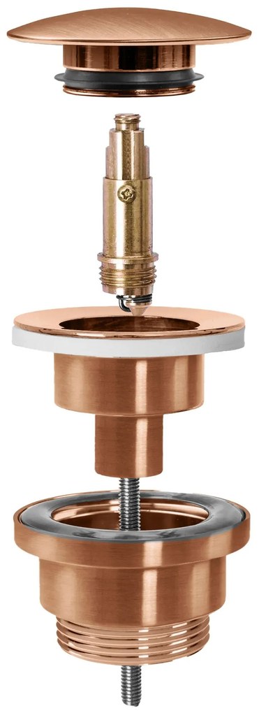Rea Rea, univerzális mosdó leeresztő csavar, ClickClack típusú, réz matt, REA-A5632