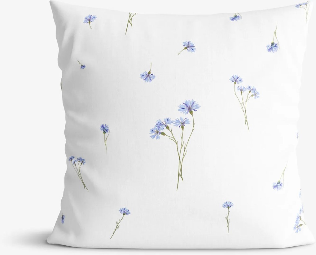 Goldea díszpárnahuzat - kék búzavirág 40 x 40 cm