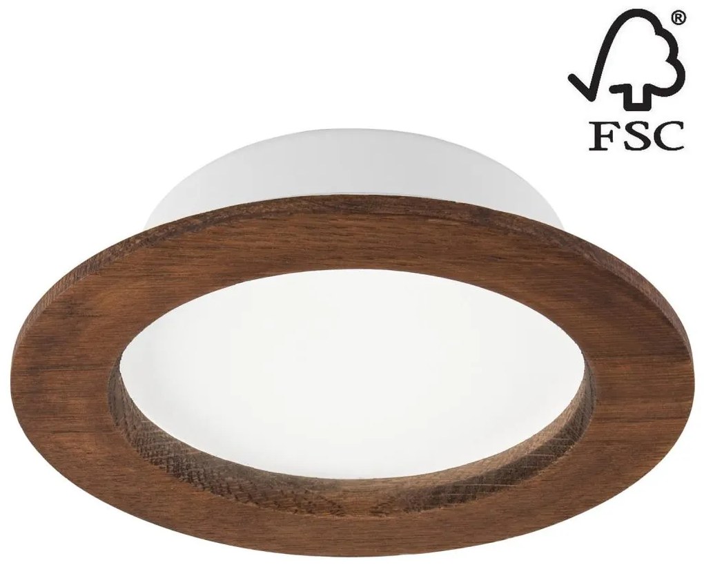 Lamkur LED Beépíthető lámpa WOODY SPOT LED/12,5W/230V 4000K cseresznye ø 16 cm LA52403