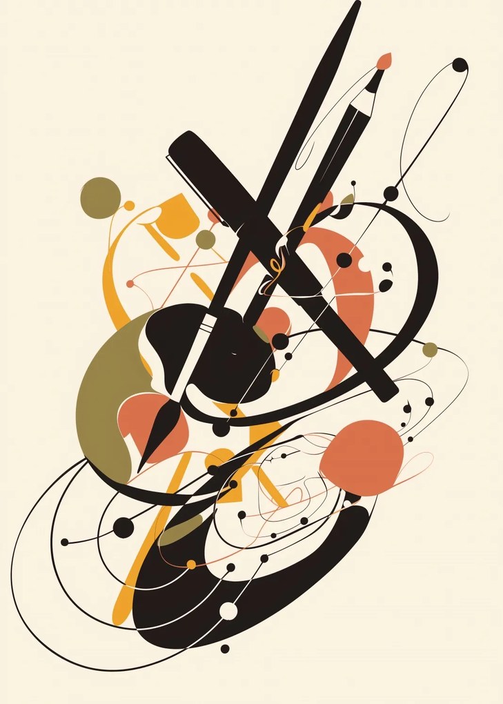 Poszter 25x35cm Absztrakt Rapsod