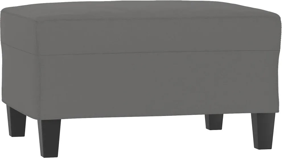 vidaXL sötétszürke mikroszálas szövet lábzsámoly 70 x 55 x 41 cm