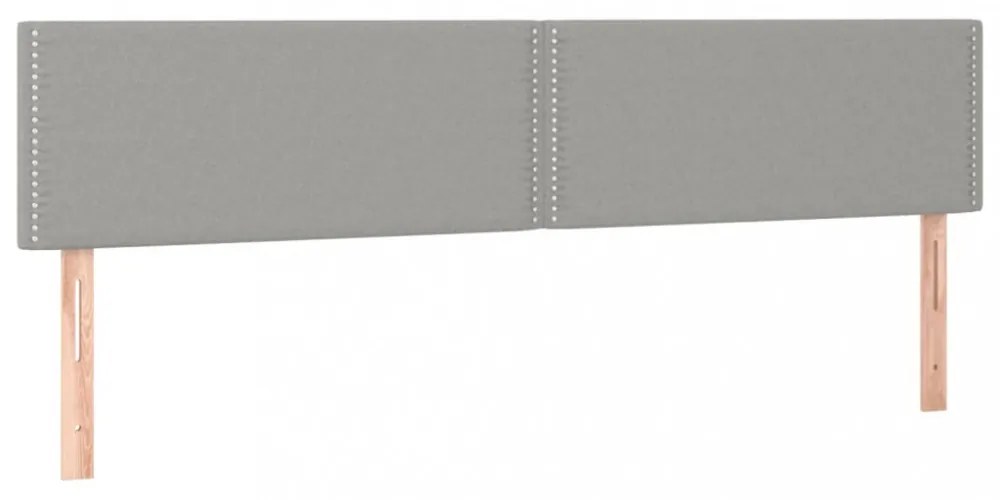 világosszürke szövet LED-es fejtámla 160x5x78/88 cm
