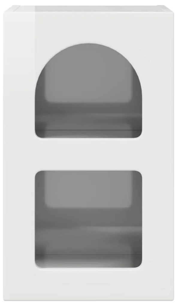 vidaXL Éjjeli asztal 2 pcs Magas Fényű Fehér 29.5 x 35 x 50 cm Faanyag