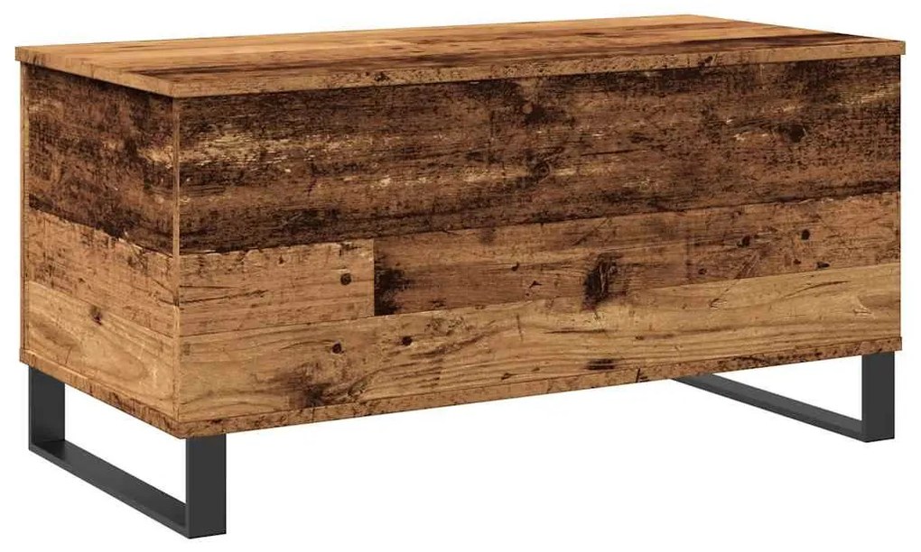 antik fa színű szerelt fa dohányzóasztal 90 x 44,5 x 45 cm
