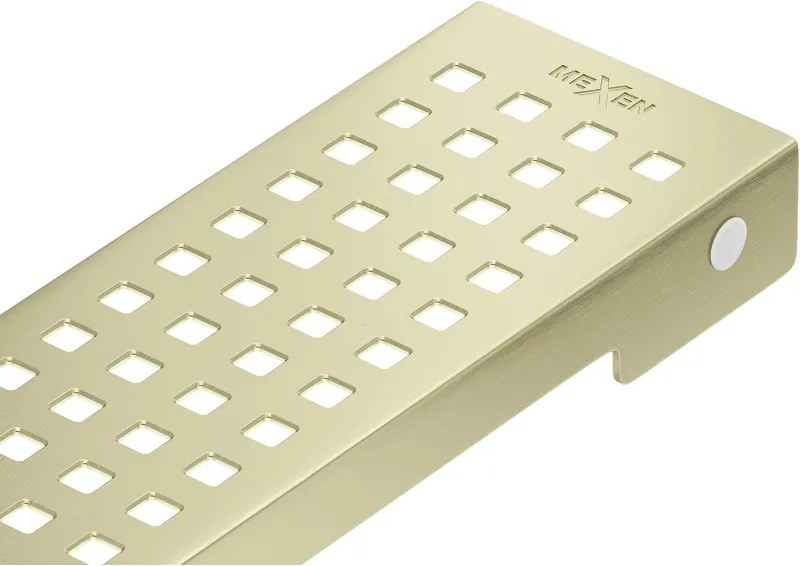 Mexen Flat M08 lineáris lefolyó takaró 60 cm, arany kefélt - 1A25060