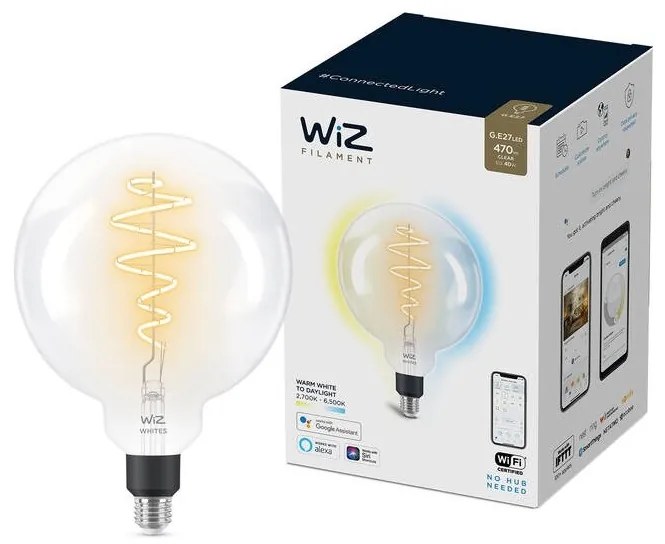 LED Dimmelhető izzó G200 E27/6,5W/230V 2700-6500K CRI 90 Wi-Fi - WiZ