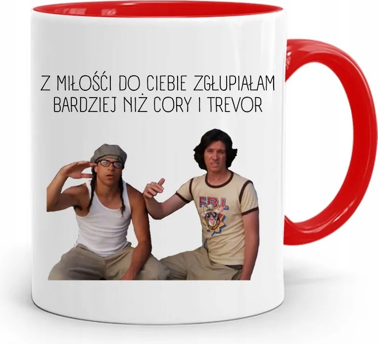 Piros Bögre Fiúnak Szerelemből Meghülyültem fényképes nyomattal