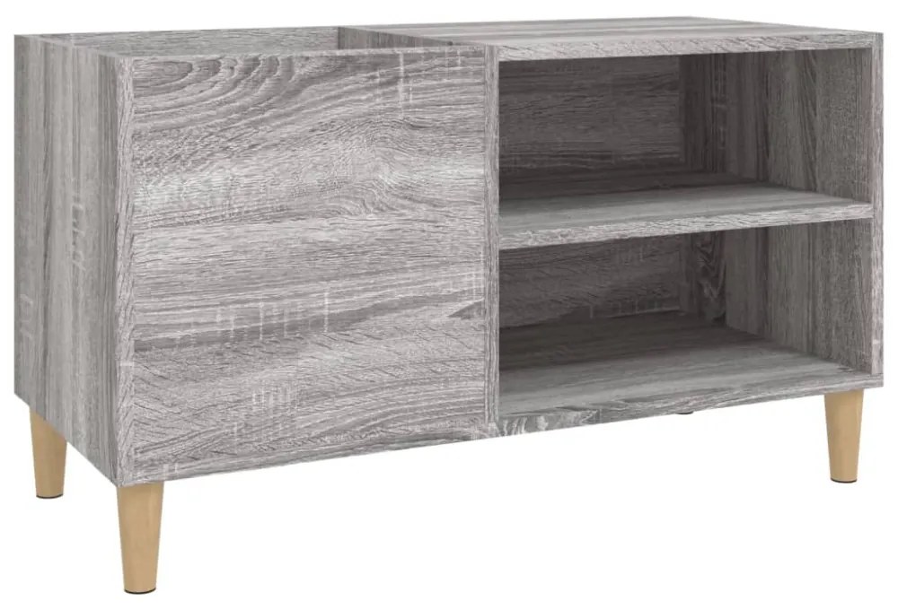 szürke sonoma színű szerelt fa hanglemezszekrény 84,5x38x48 cm