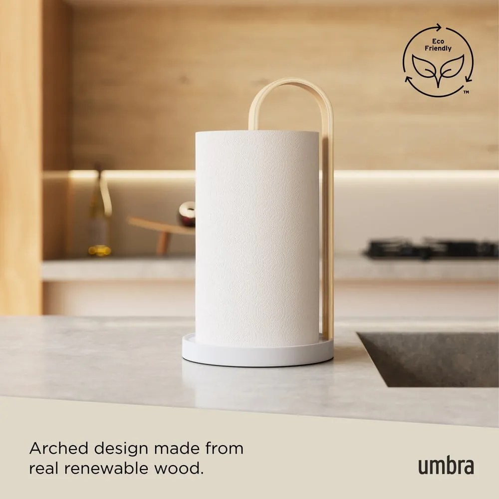 Fehér fa papírtörlő tartó ø 17 cm Bellwood – Umbra