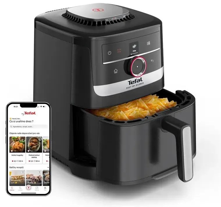 Fekete forrólevegős fritőz Easy Fry EY5728E1 – Tefal