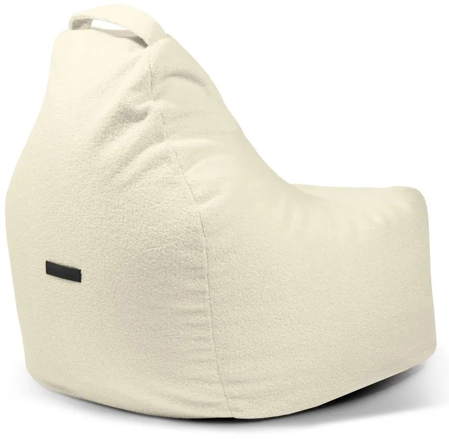 Krémszínű buklé babzsákfotel Play Amuse – SLOWDOWN