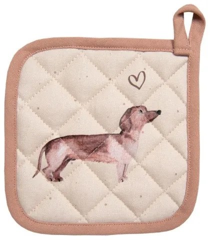 Edényalátét 20x20cm 100% pamut, Dachshund Love