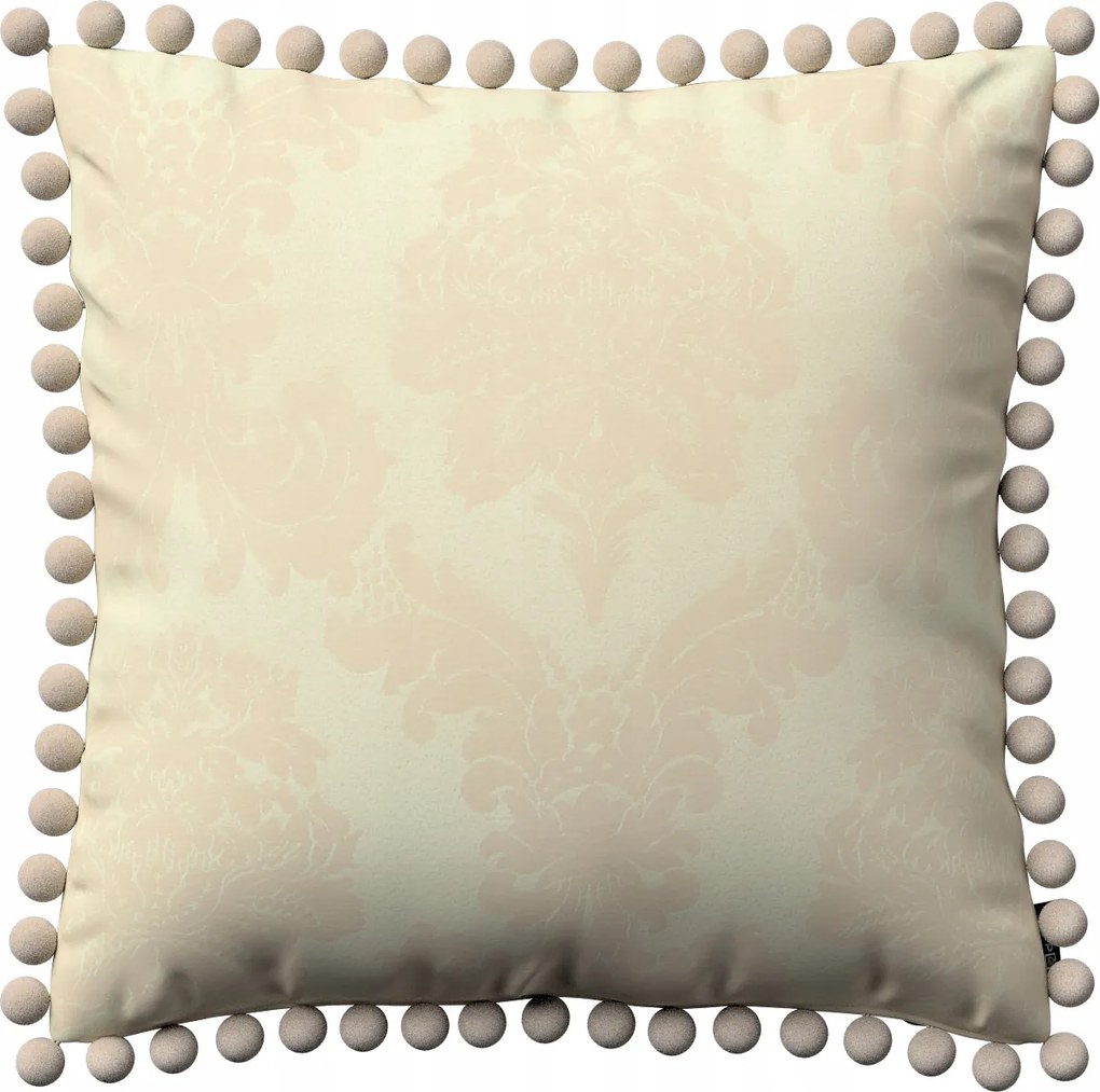 Párnahuzat 45x45 akantusz levelek ekrü háttérrel