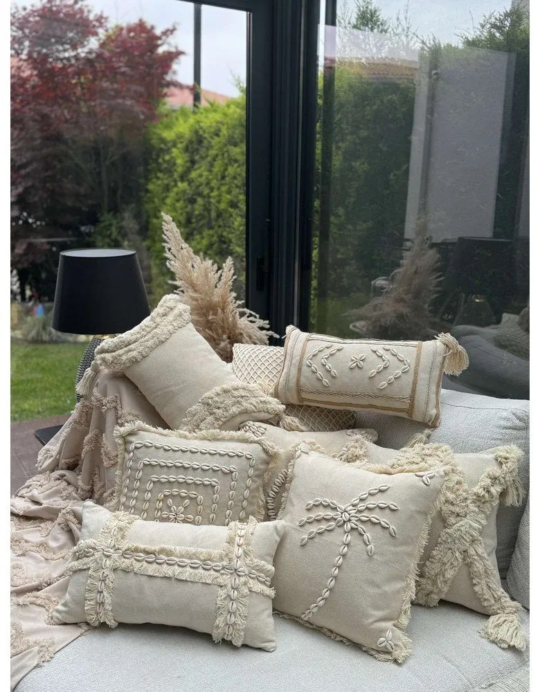 Pamut párnahuzat 43x43 cm Seashells – Mioli Decor