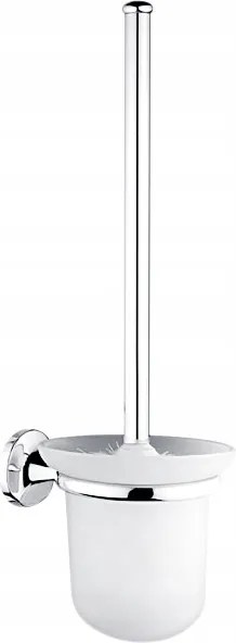 Nimco Monolit króm fürdőszobai WC-kefe és kefe, üveg és rozsdamentes acél Mo 4094C-26