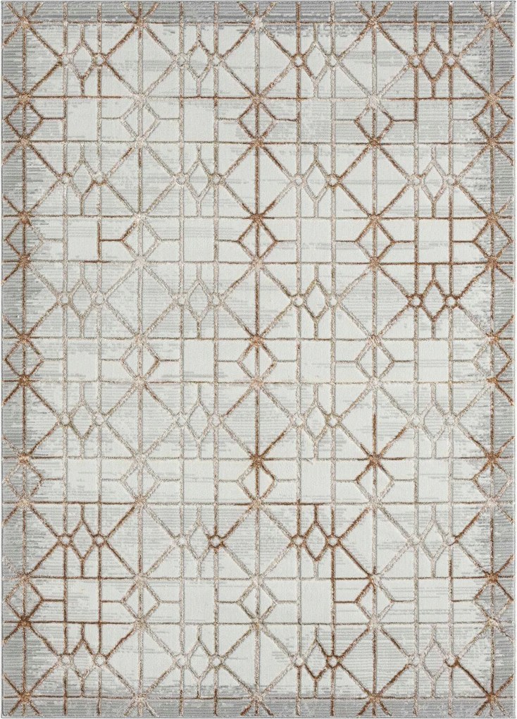 Nappali szőnyeg 160x220cm,plüss haj,krém bézs boho minta