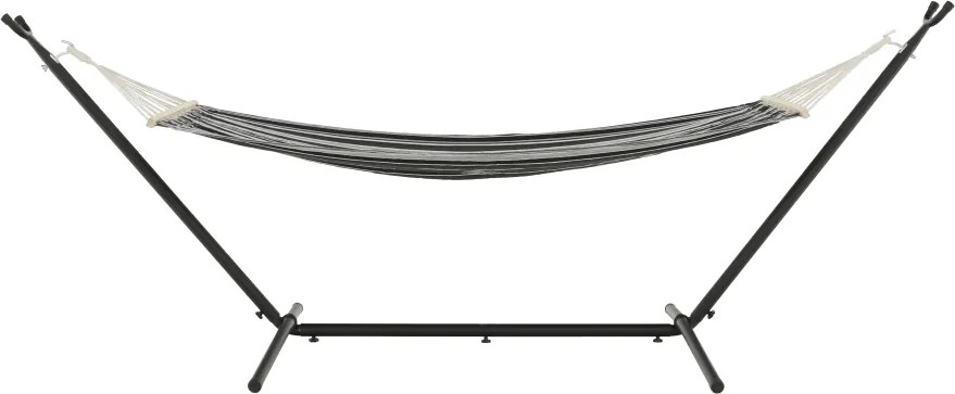 Függőágy állvány nélkül, szürke/fehér, EVANA NEW