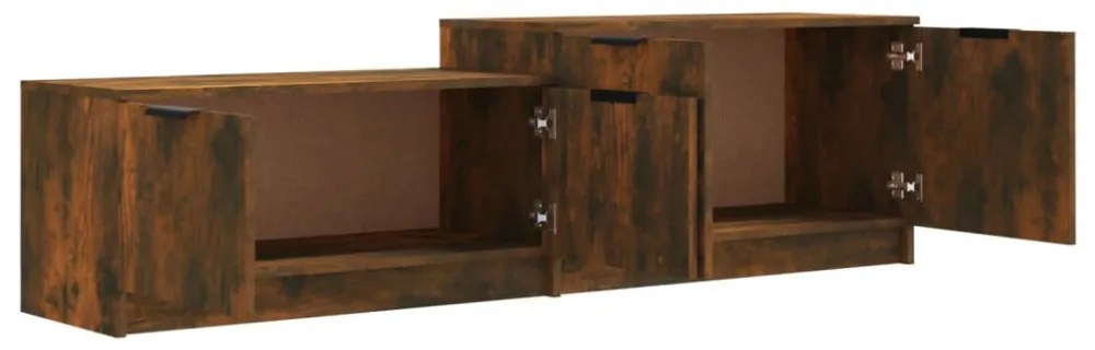 füstös tölgyszínű szerelt fa TV-szekrény 158,5 x 36 x 45 cm
