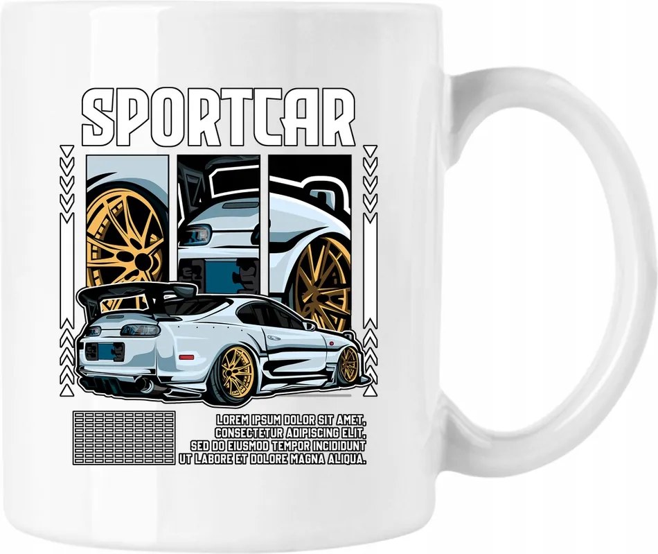 Bögre Supra Mk4 A80 1 Sport Car Fehér 330ml