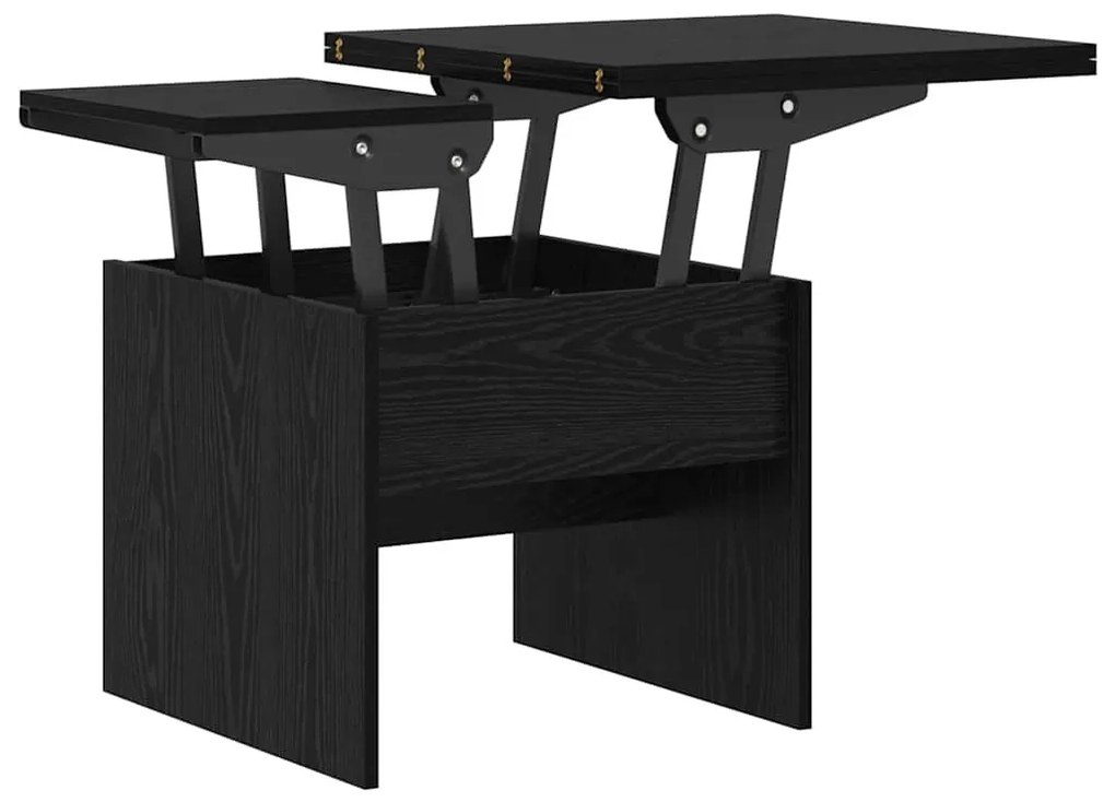 vidaXL Dohányzóasztal Fekete tölgy 55 x 54,5 x 45 cm Faanyag