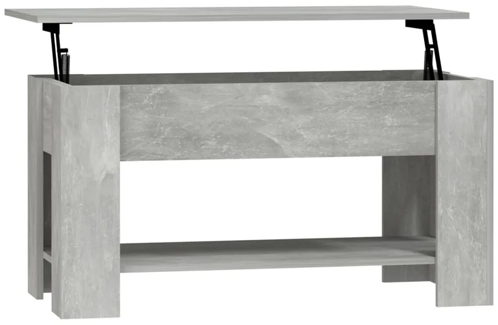 Betonszürke szerelt fa dohányzóasztal 101 x 49 x 52 cm