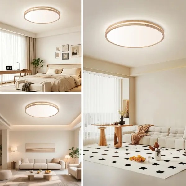 BRILAGI - Dimmelhető LED lámpatest MOLINA LED/100W/230V 3000-6000K tölgy átm. 80 cm +DO