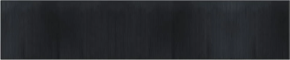 Négyszögletű fekete bambusz szőnyeg 100 x 1000 cm | BIANO