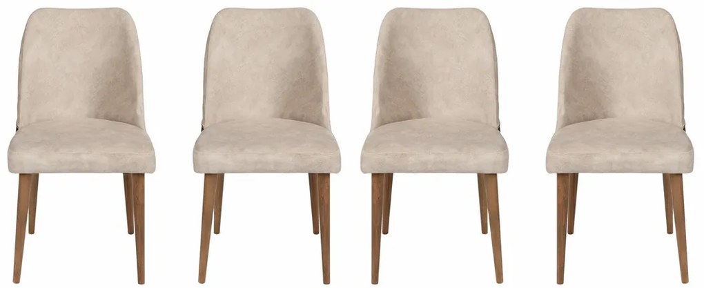 Nova Cream and Walnut étkezőszék szett, 4 db, 4 db
