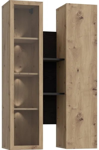 INAR fali polc tölgy/fekete